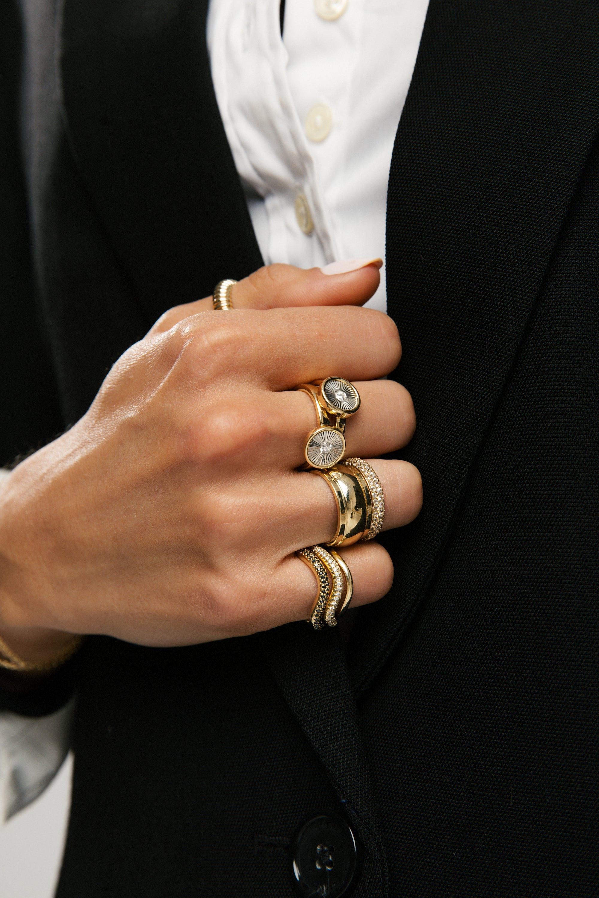 Black Diamond Popie Ring