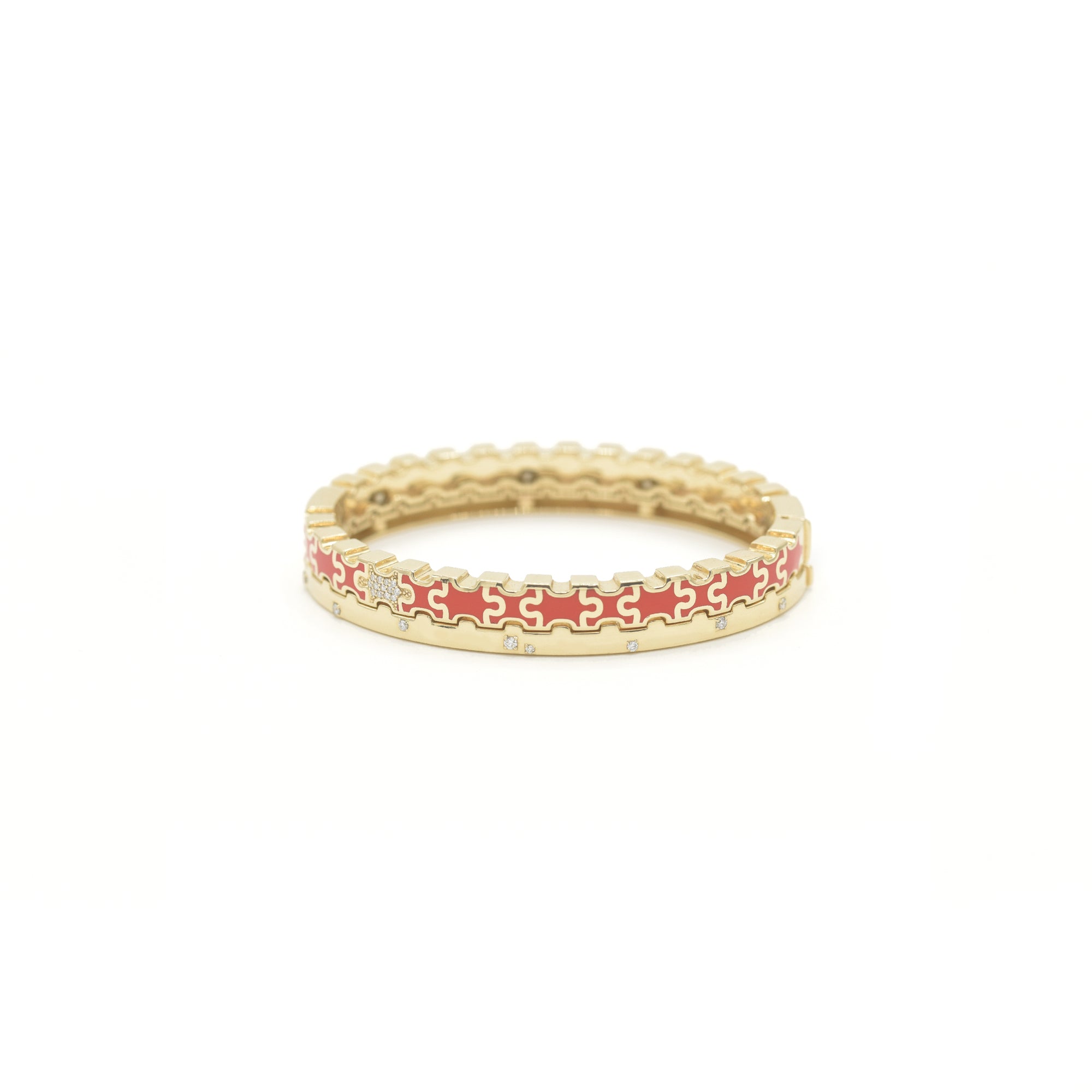 Linked in Love Brown & Red Bracelet