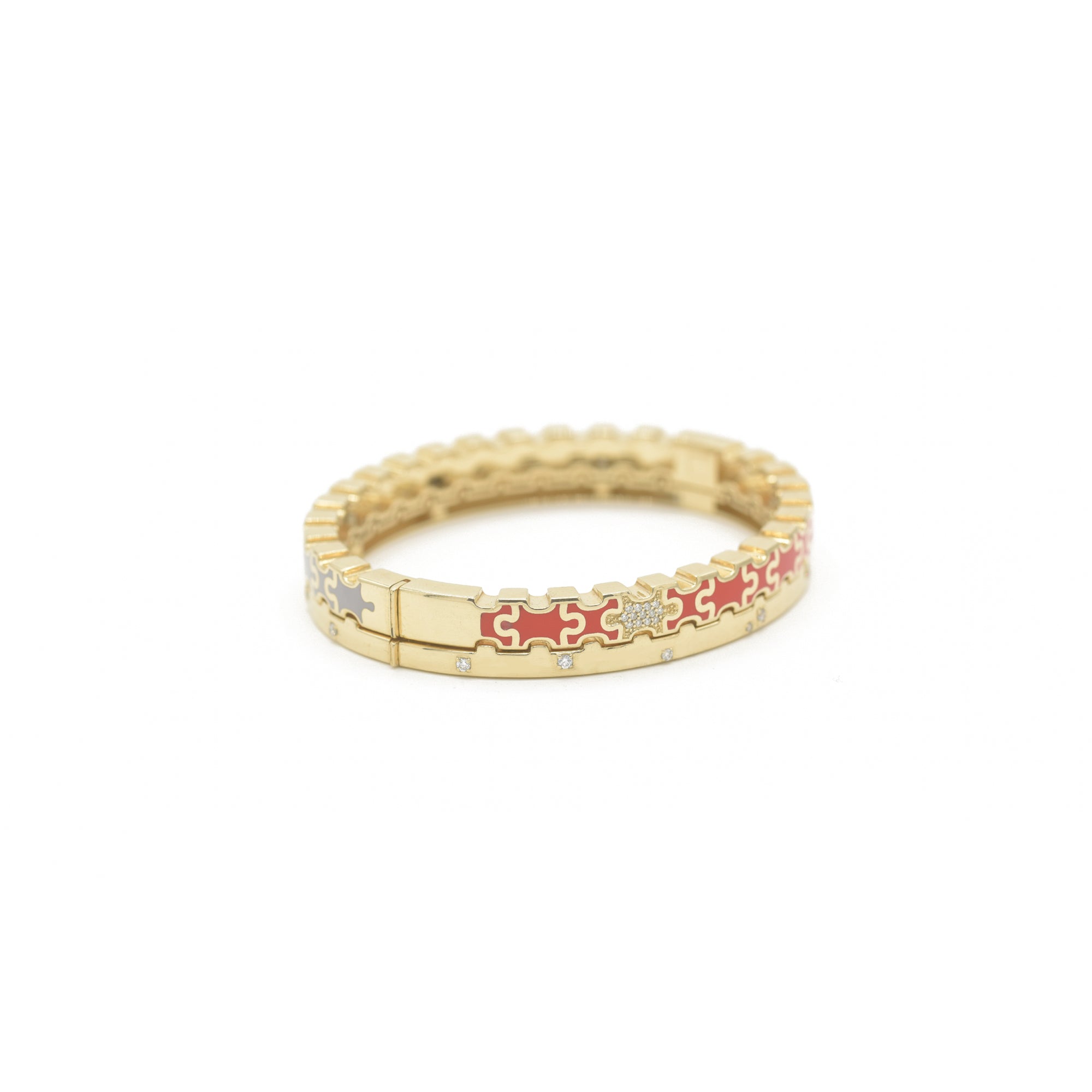 Linked in Love Red & Grey Bracelet