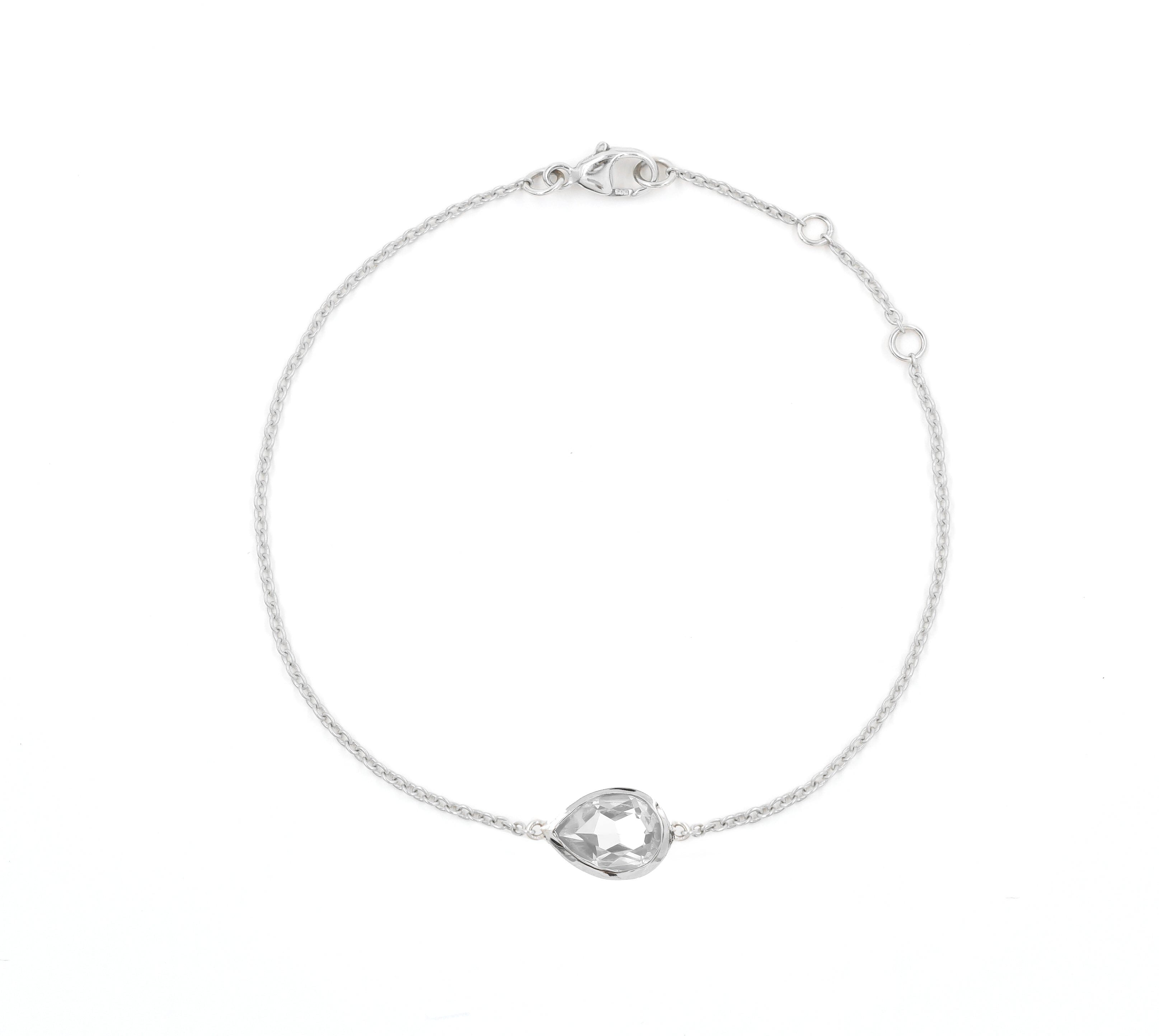 Clear White Pear Jollie Bracelet Bracelets - BONDEYE JEWELRY ®