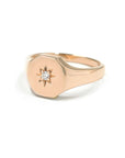 Best Seller! Josie Diamond Star Signet Rings BONDEYE JEWELRY ® Rose Gold