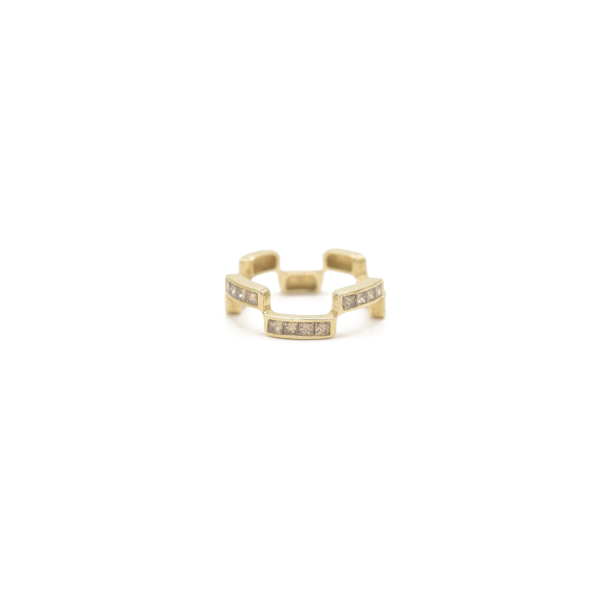 Hand in Hand Ring Gold ring with embedded diamonds Bondeye Jewelry