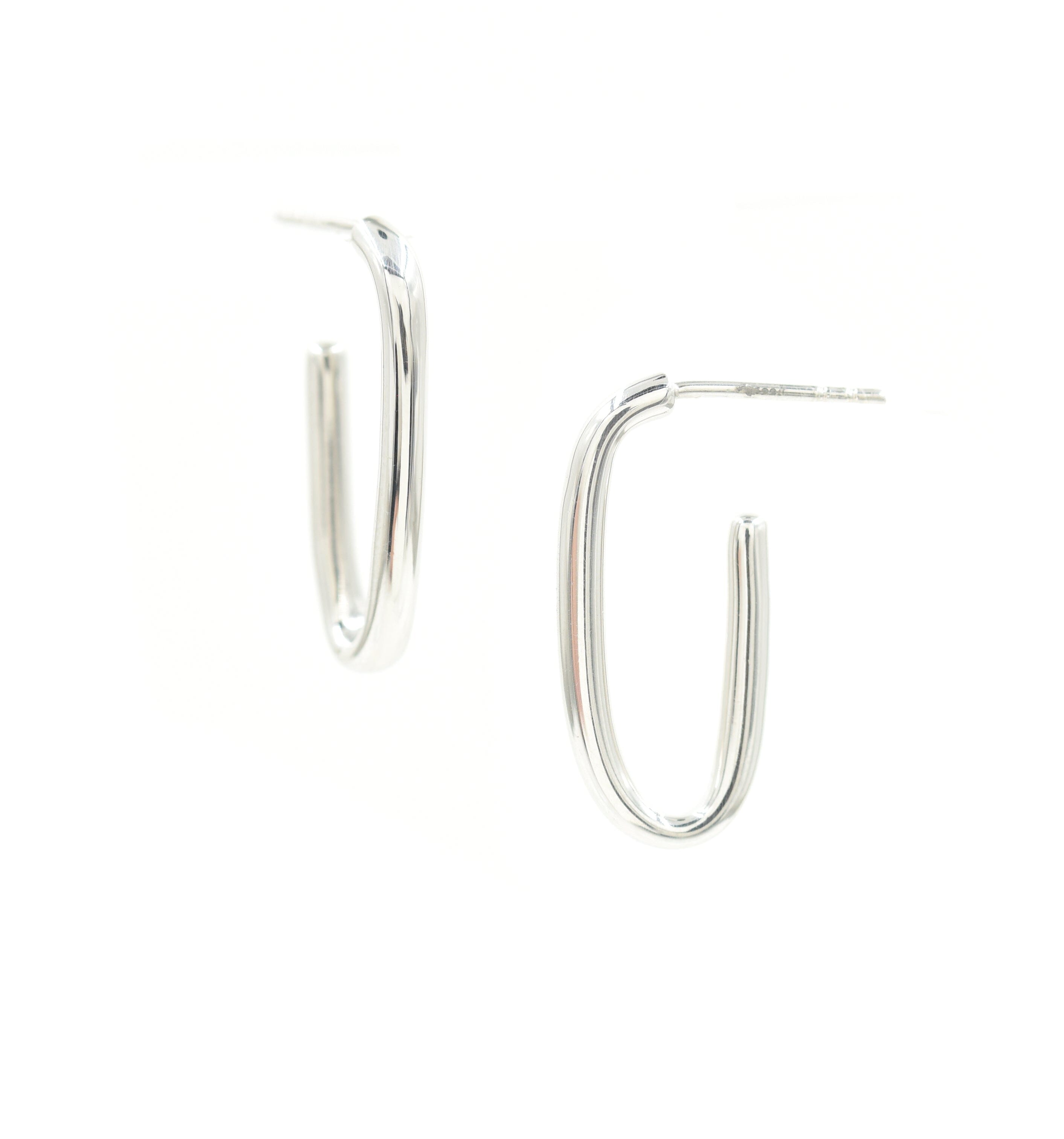 Silver Ice Clip Hoops Earrings - BONDEYE JEWELRY ®