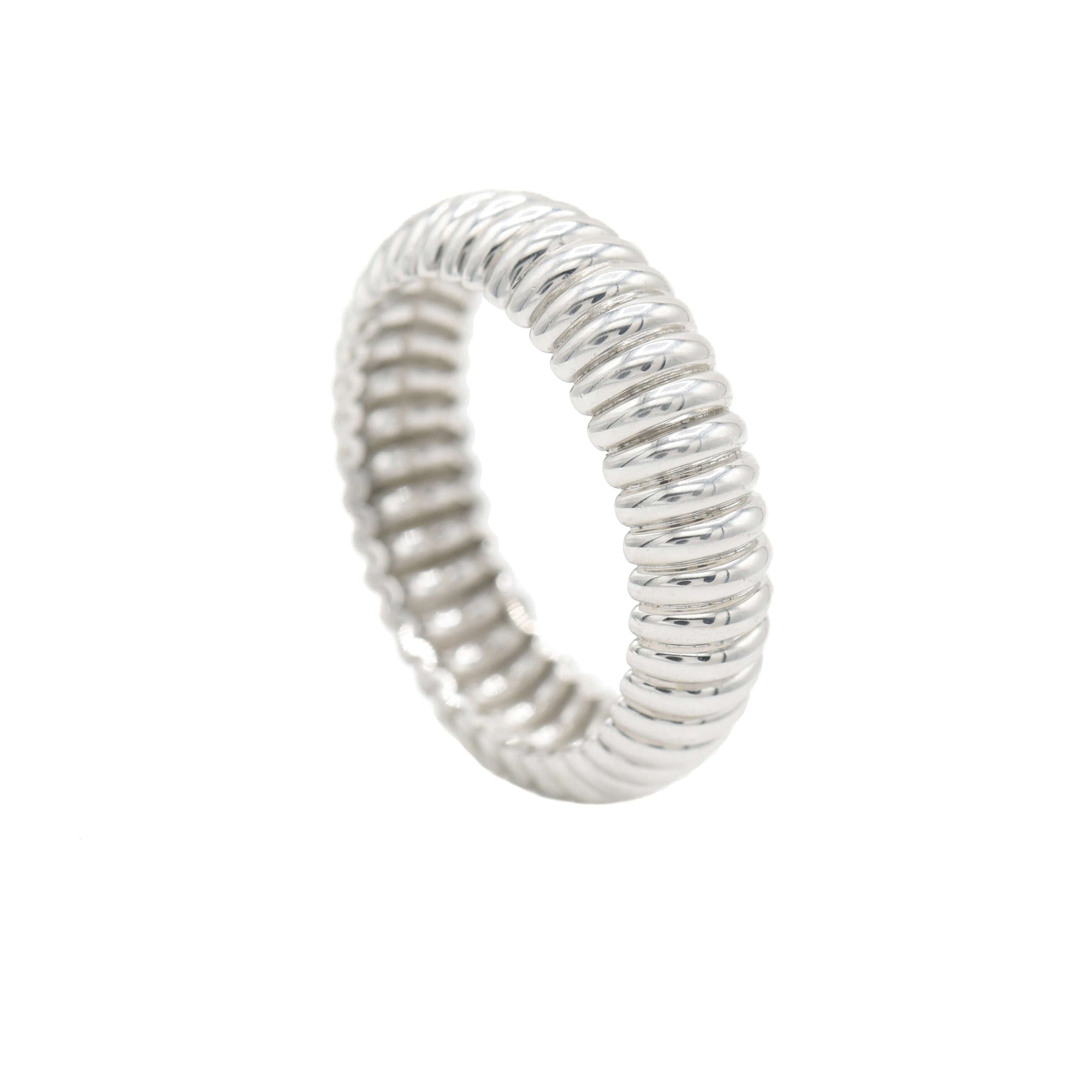 White Gold Puff Ring