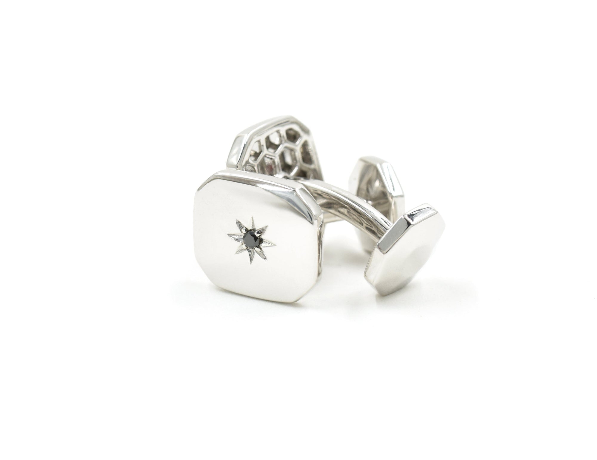 Barri Black Diamond Cufflinks Cufflinks BONDEYE JEWELRY ®