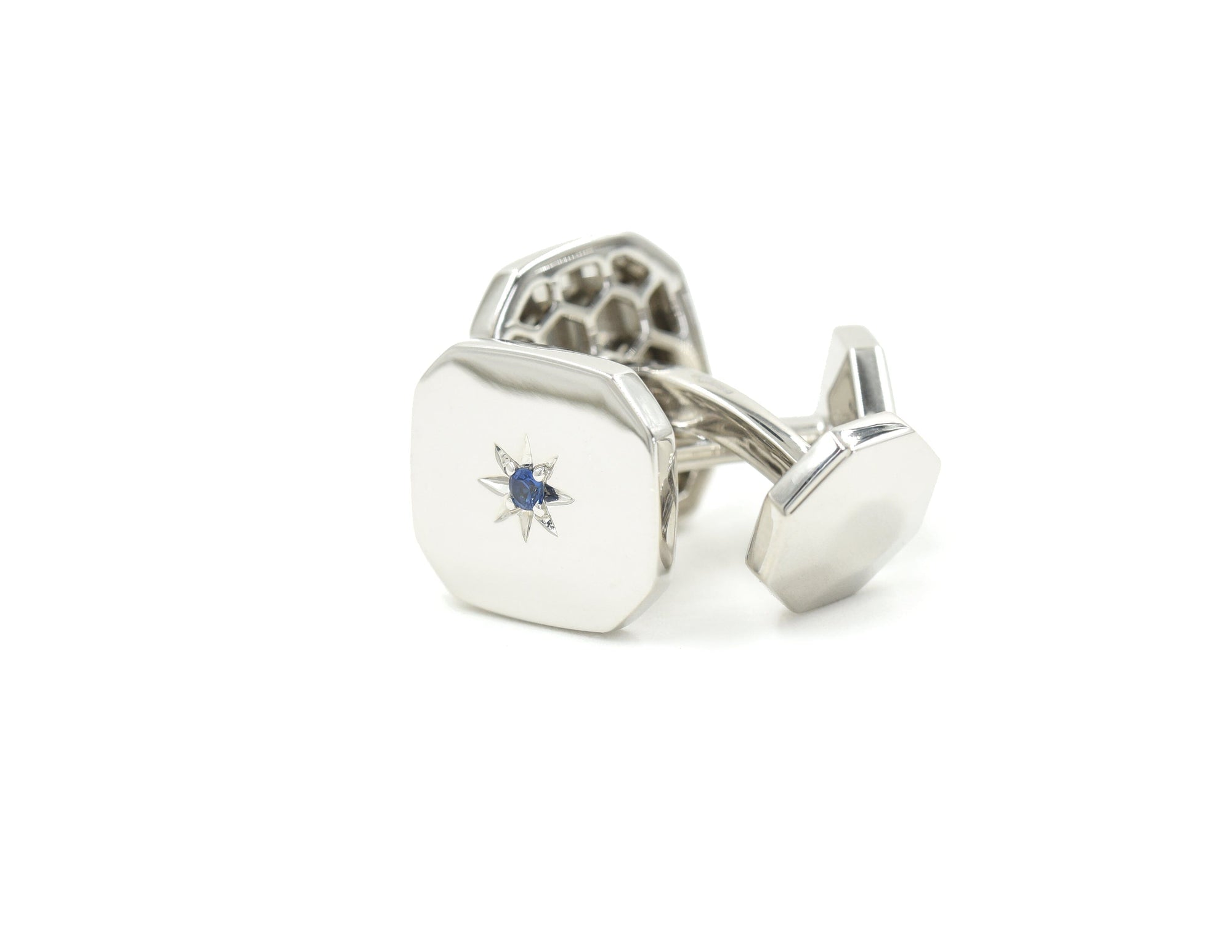 Barri Blue Sapphire Cufflinks Cufflinks BONDEYE JEWELRY ®