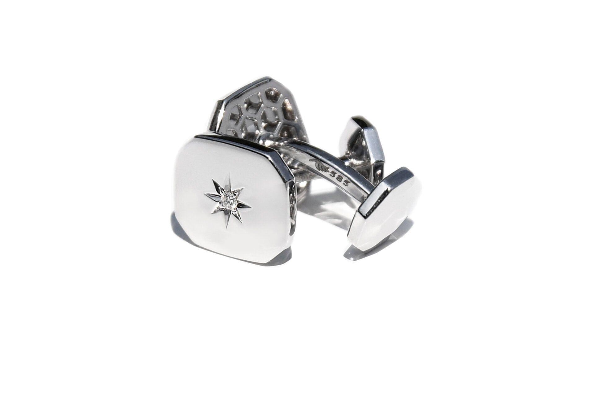 Barri Cufflinks Diamond BONDEYE JEWELRY ® Sterling Silver