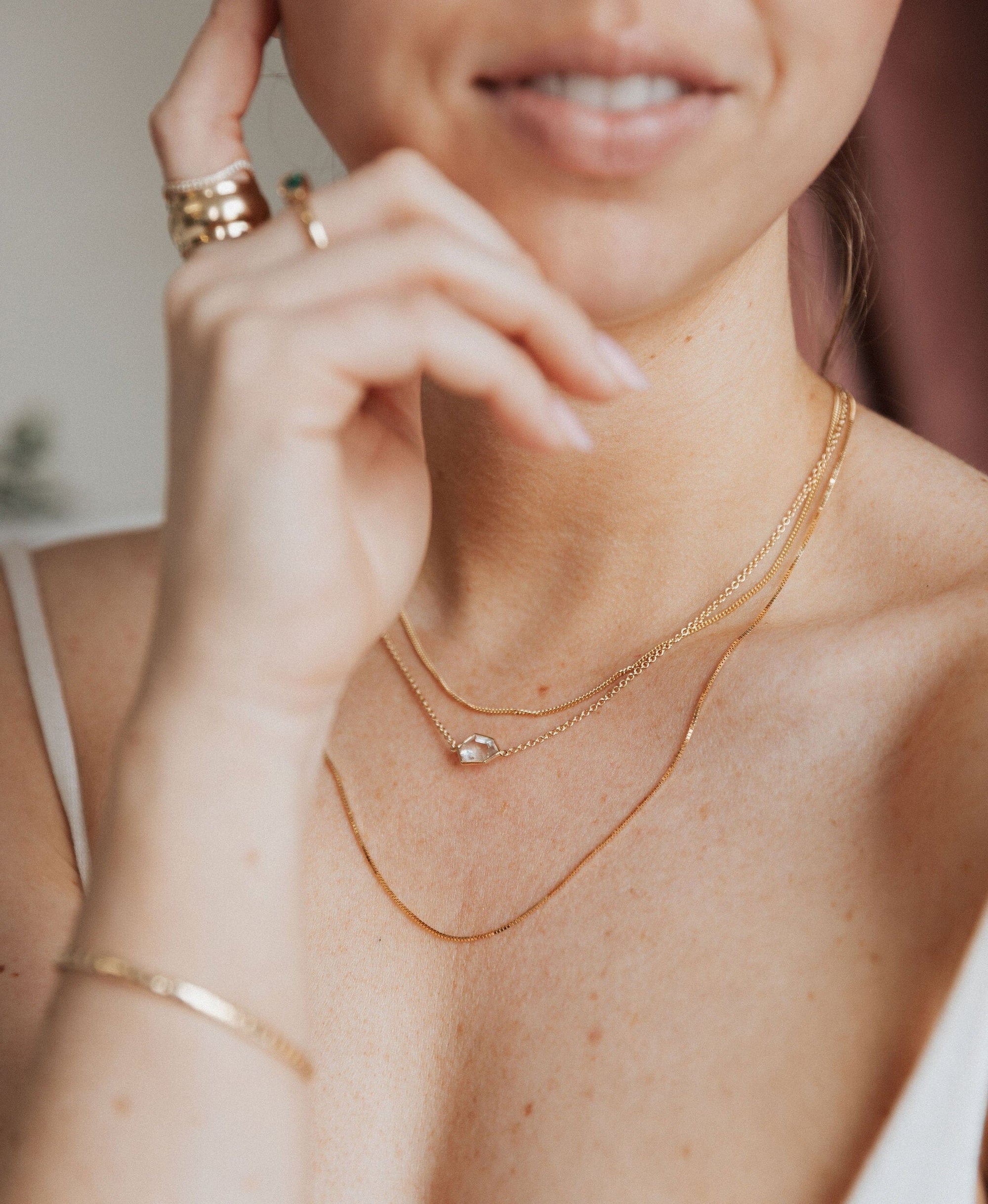 Calming Clear Shield Jollie Necklace Necklaces BONDEYE JEWELRY ®