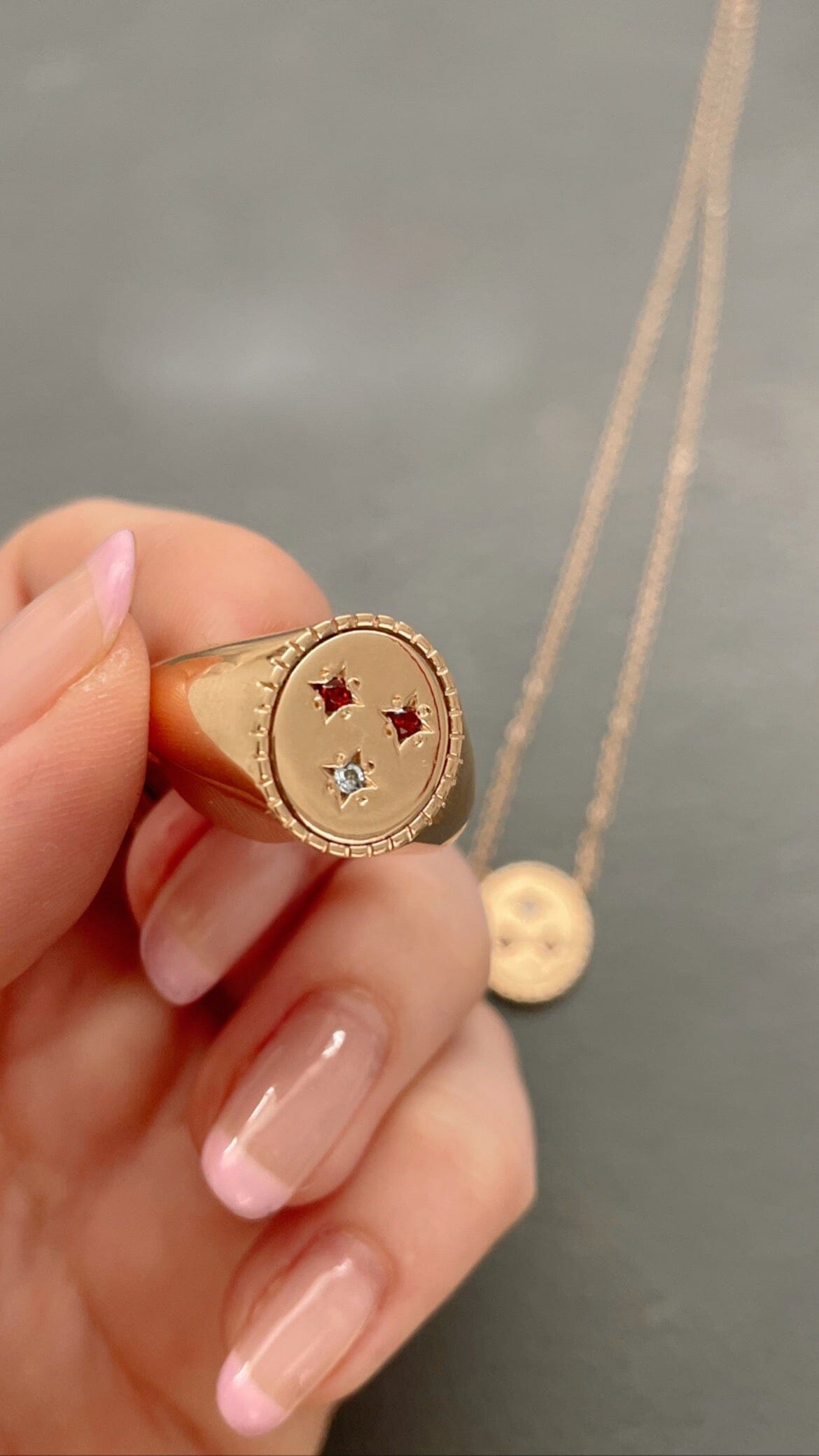 Customizable Birthstone Signet Ring Rings BONDEYE JEWELRY ®