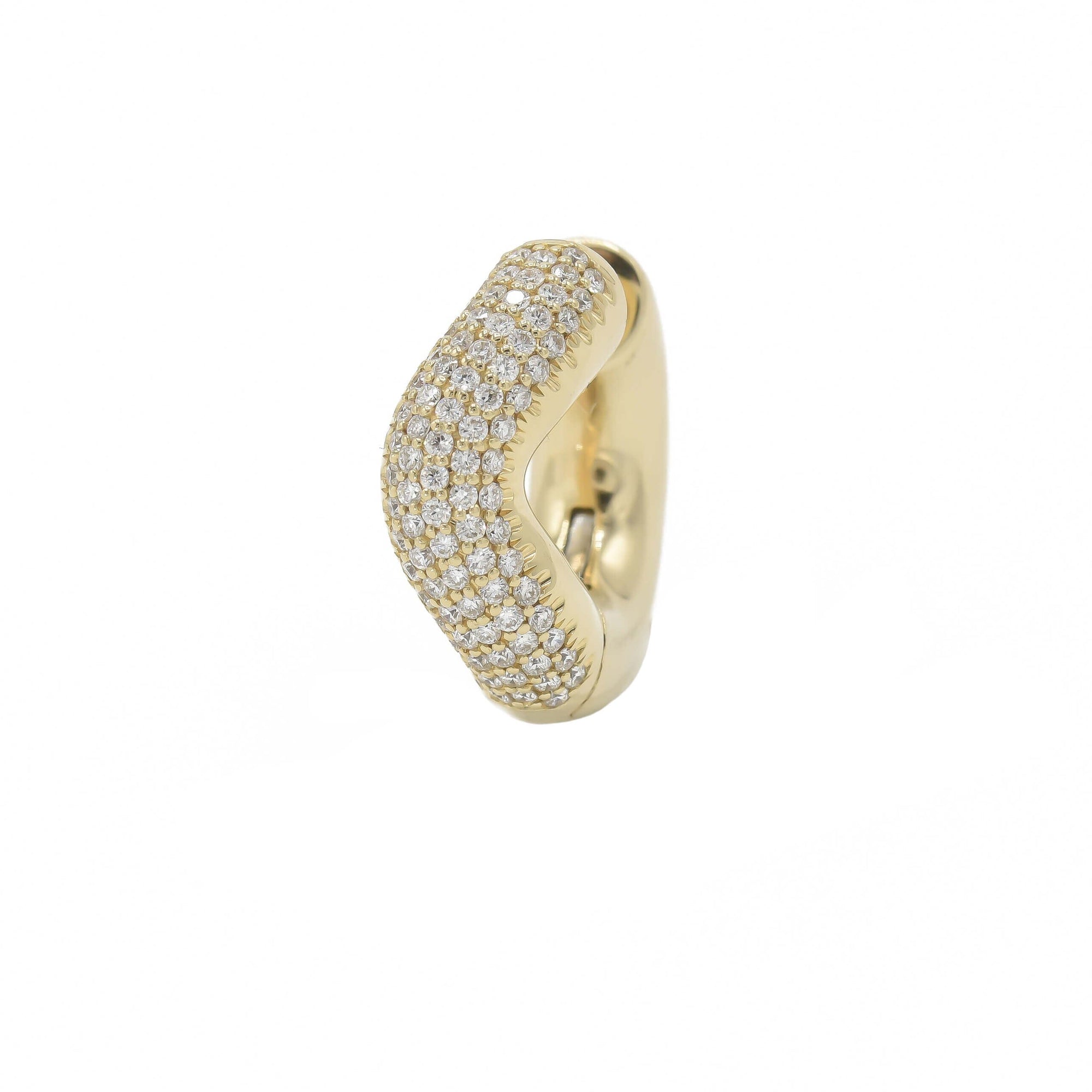 Frosted Cloud Cuff Earrings BONDEYE JEWELRY ® Yellow Gold