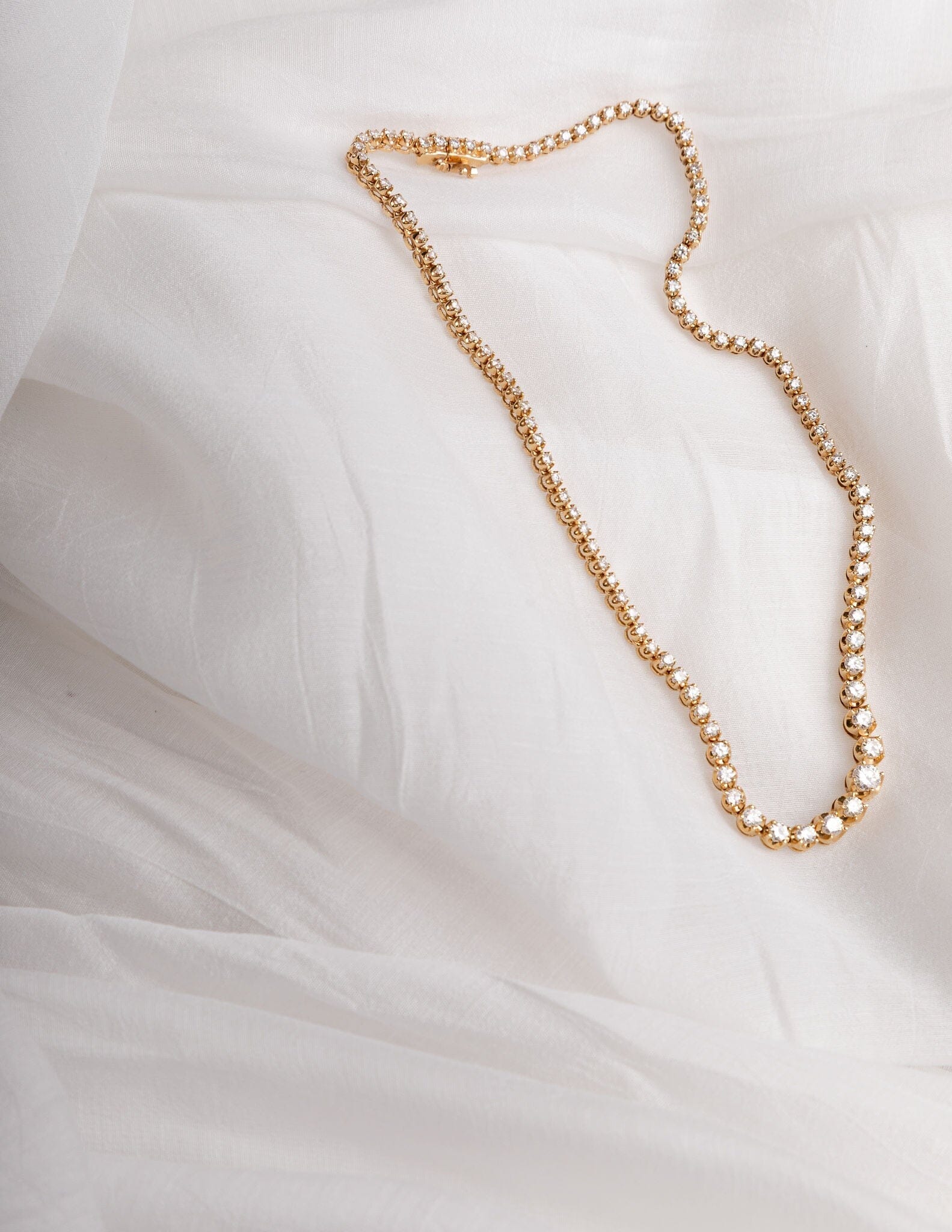 Gatsby Rose Cut Antique Tennis Necklace BONDEYE JEWELRY ®