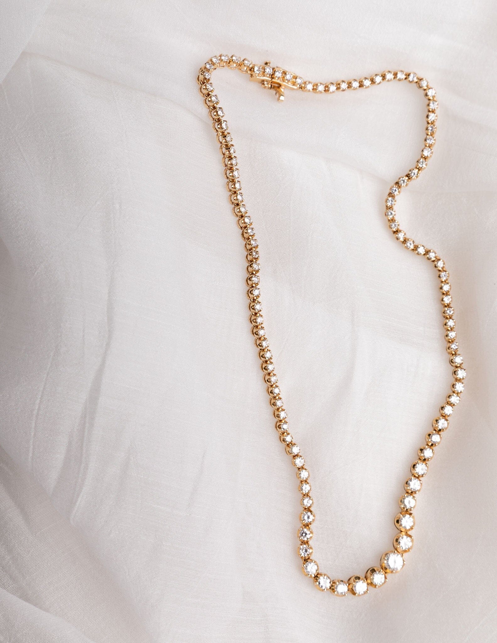 Gatsby Rose Cut Antique Tennis Necklace BONDEYE JEWELRY ®