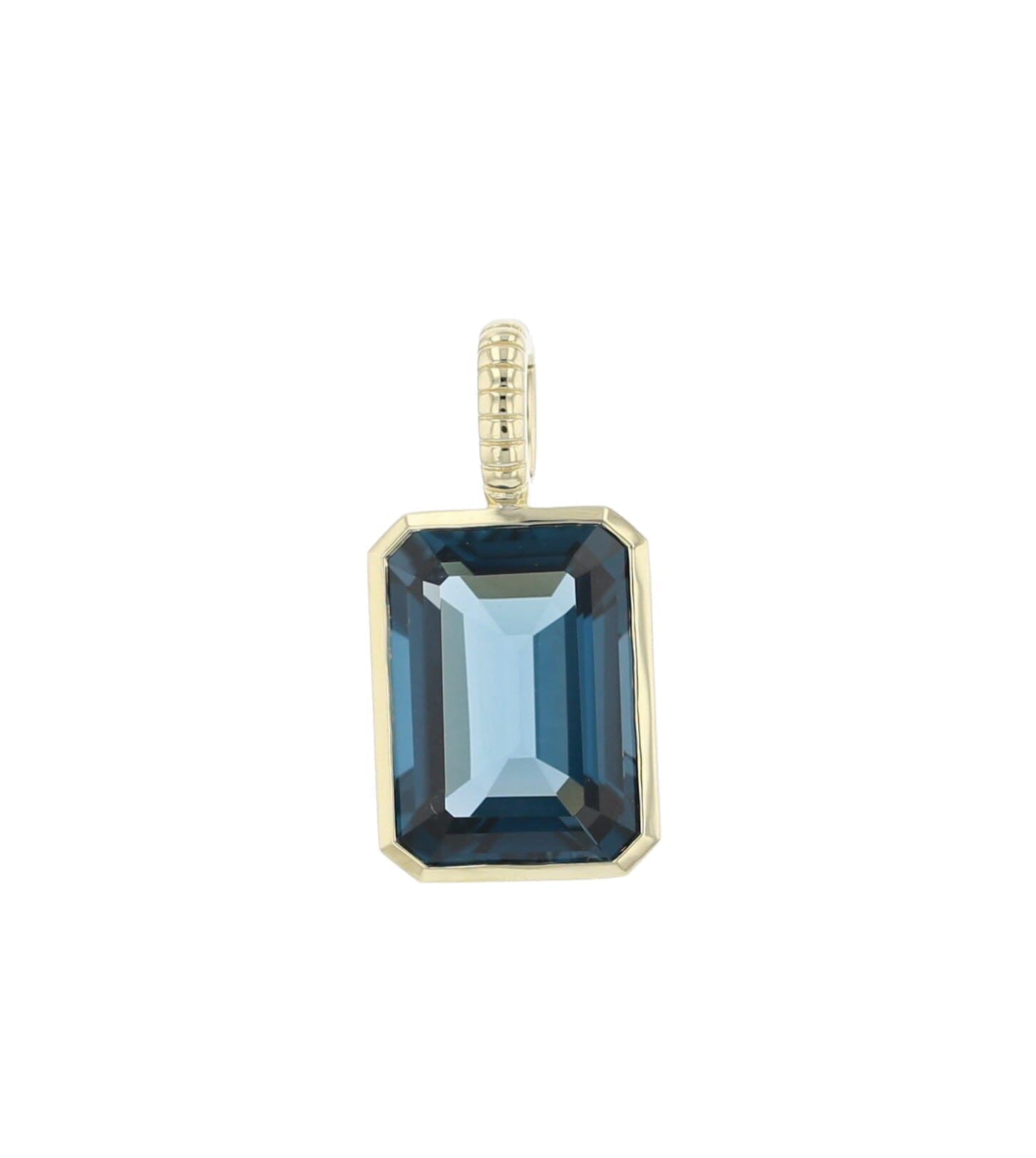 London Blue Topaz Emerald Cut DETACHABLE Jollie Pendant Pendants BONDEYE JEWELRY ®