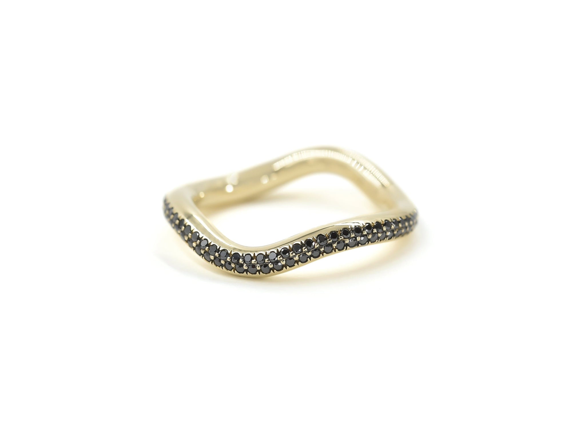 Popie Ring Black Diamonds Rings BONDEYE JEWELRY ® Yellow Gold 3