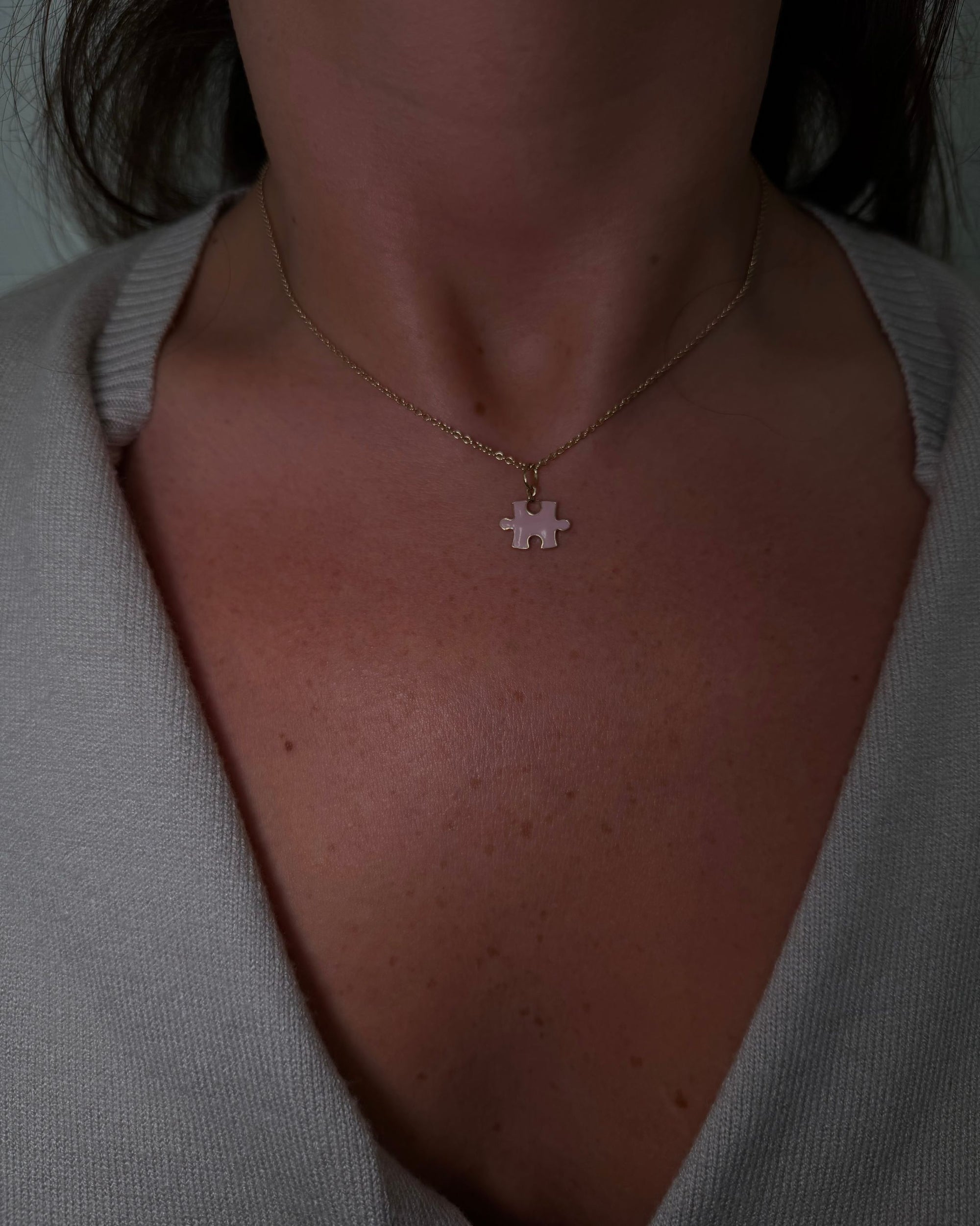 Pink Puzzle Pendant