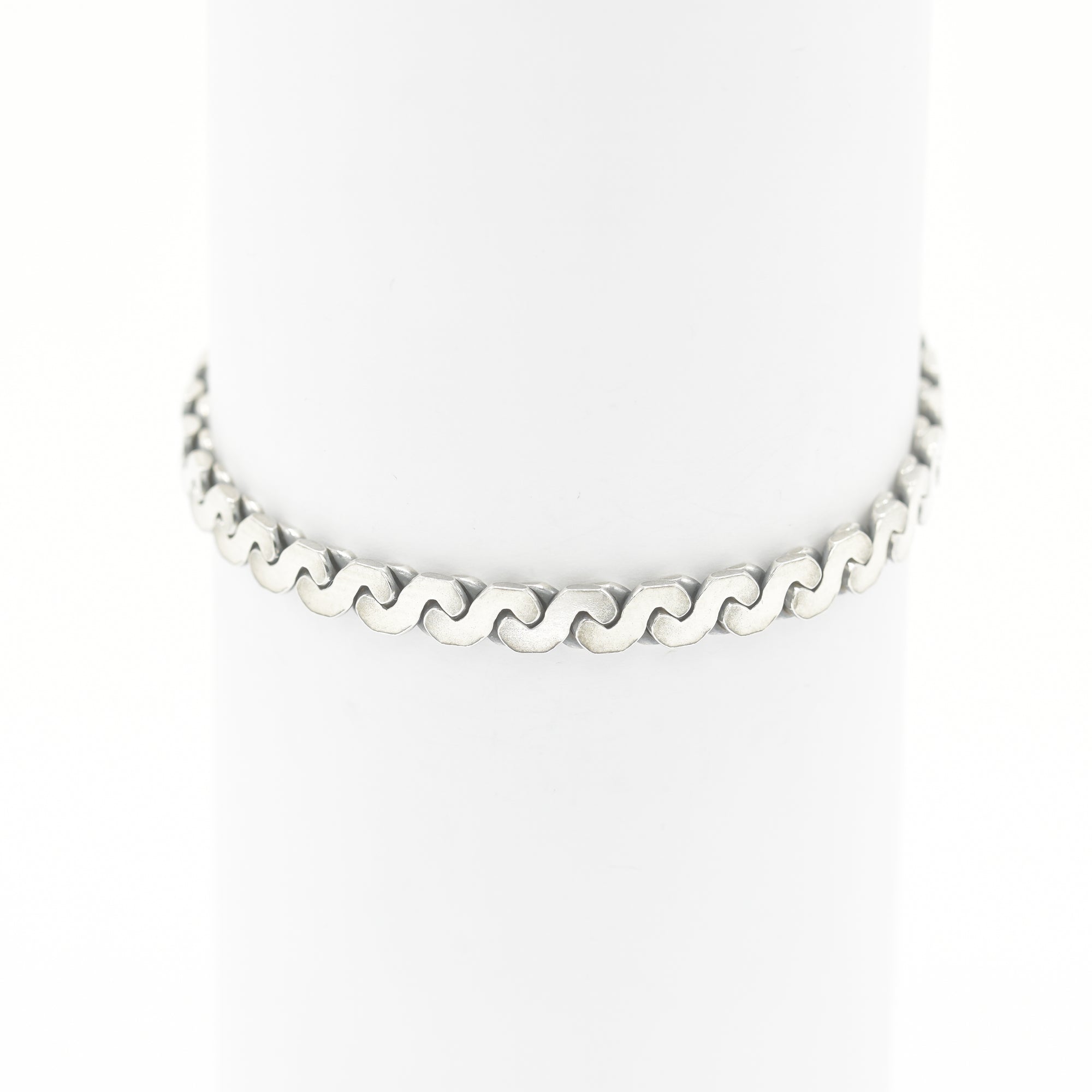 Serpentine Silver Bracelet