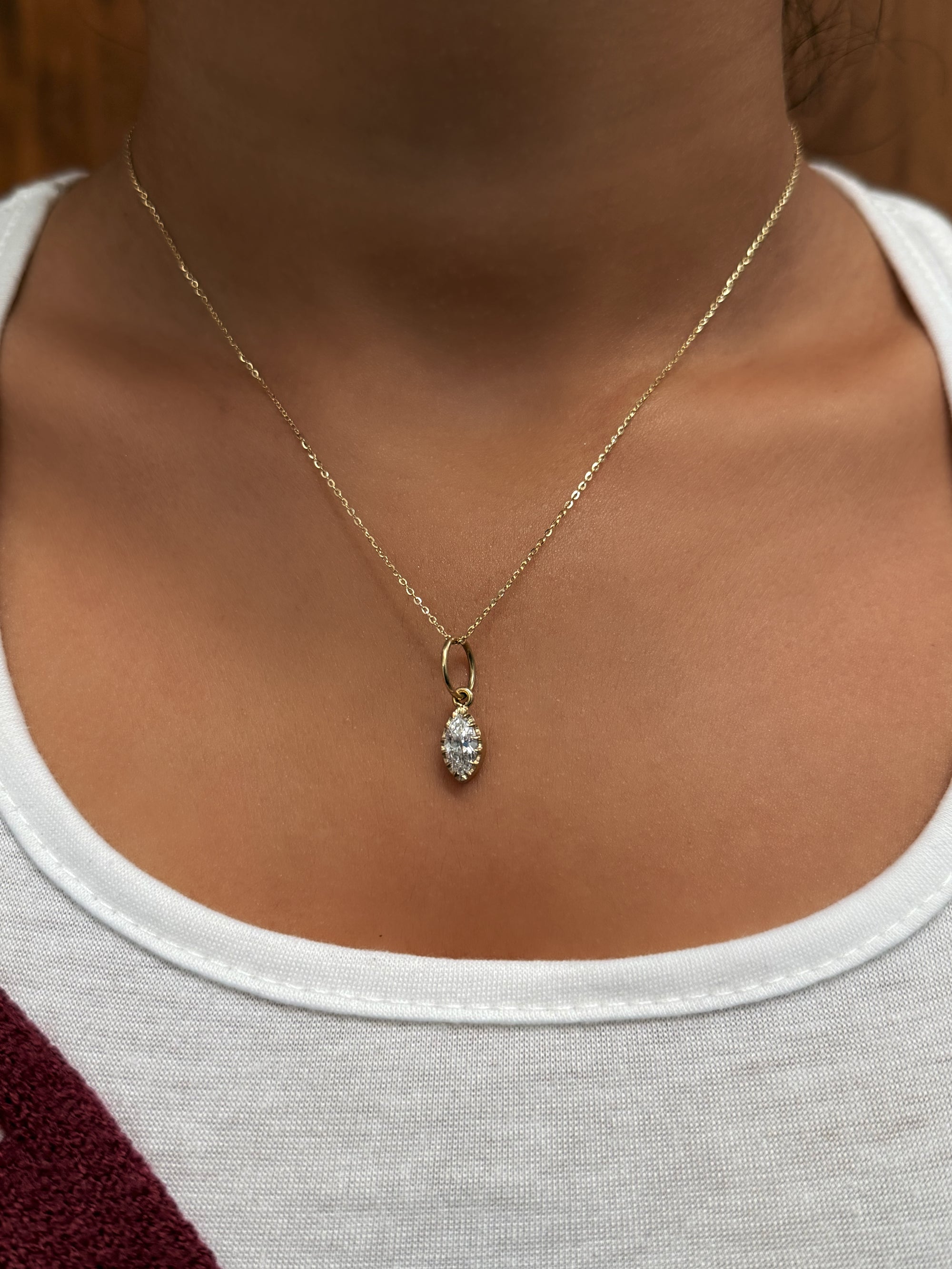Amour Marquise Diamond Pendant - BONDEYE JEWELRY ®
