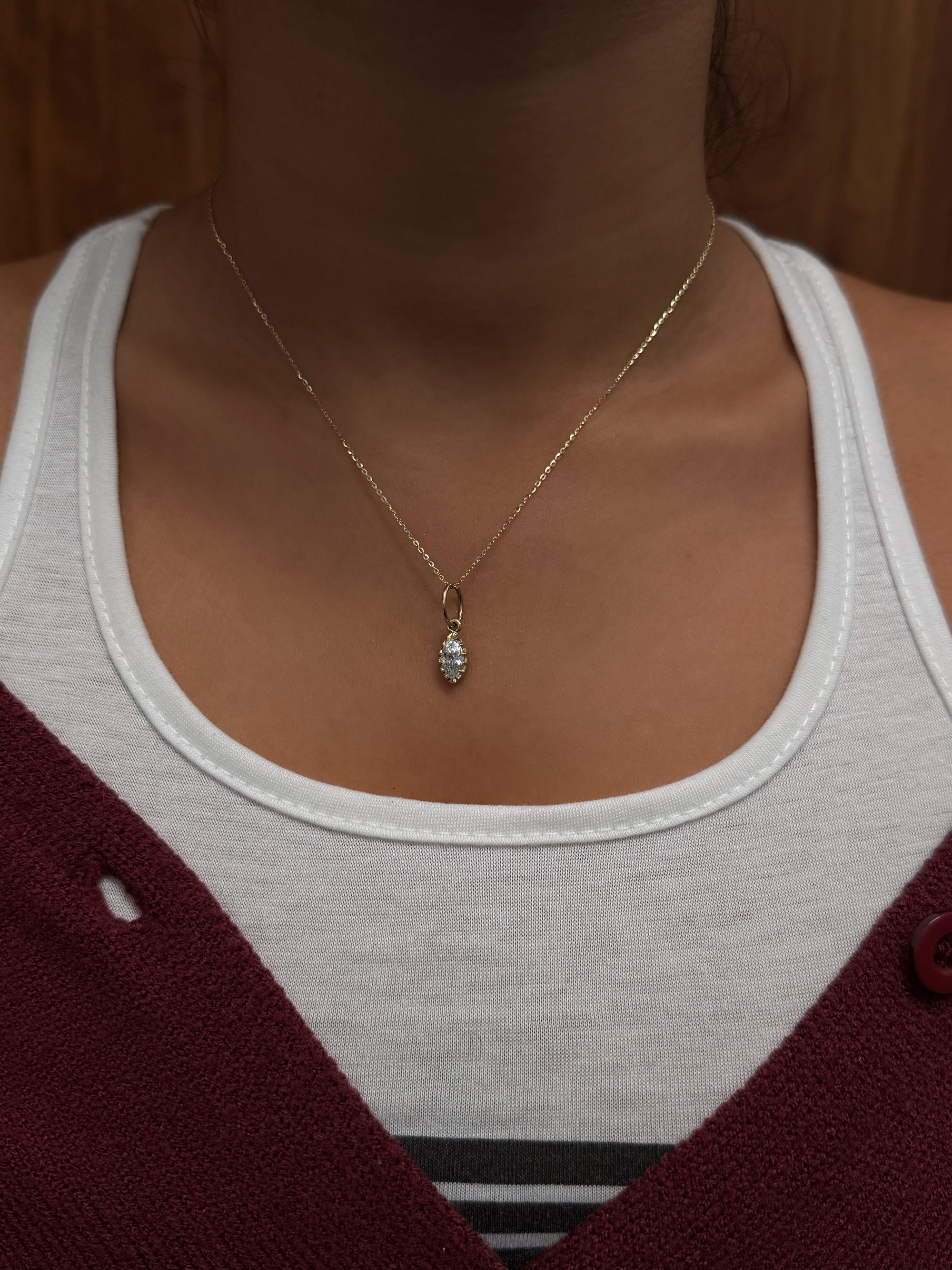 Amour Marquise Diamond Pendant - BONDEYE JEWELRY ®