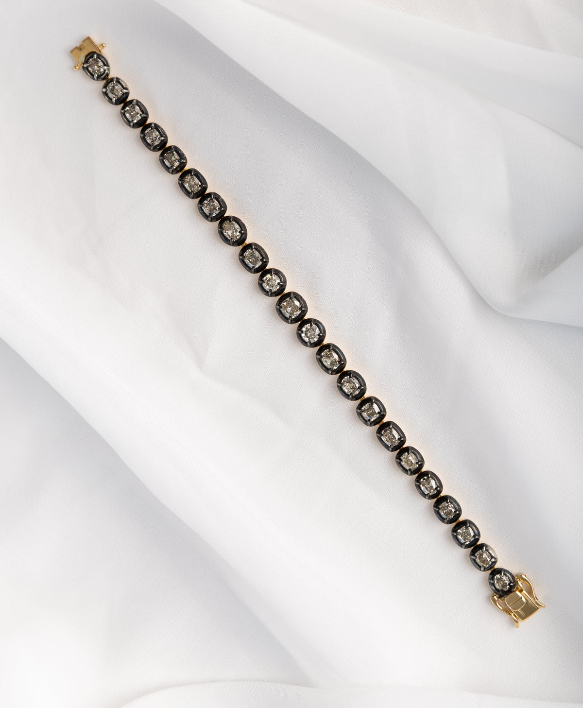 Antique Cut Collet Diamond Bracelet - BONDEYE JEWELRY ®
