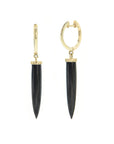 Aphrodite Spike Earrings Solid Gold x Black Spinel earrings - BONDEYE JEWELRY ®