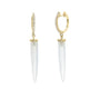 Aphrodite Diamond & Chalcedony Hoop Earrings - BONDEYE JEWELRY ®