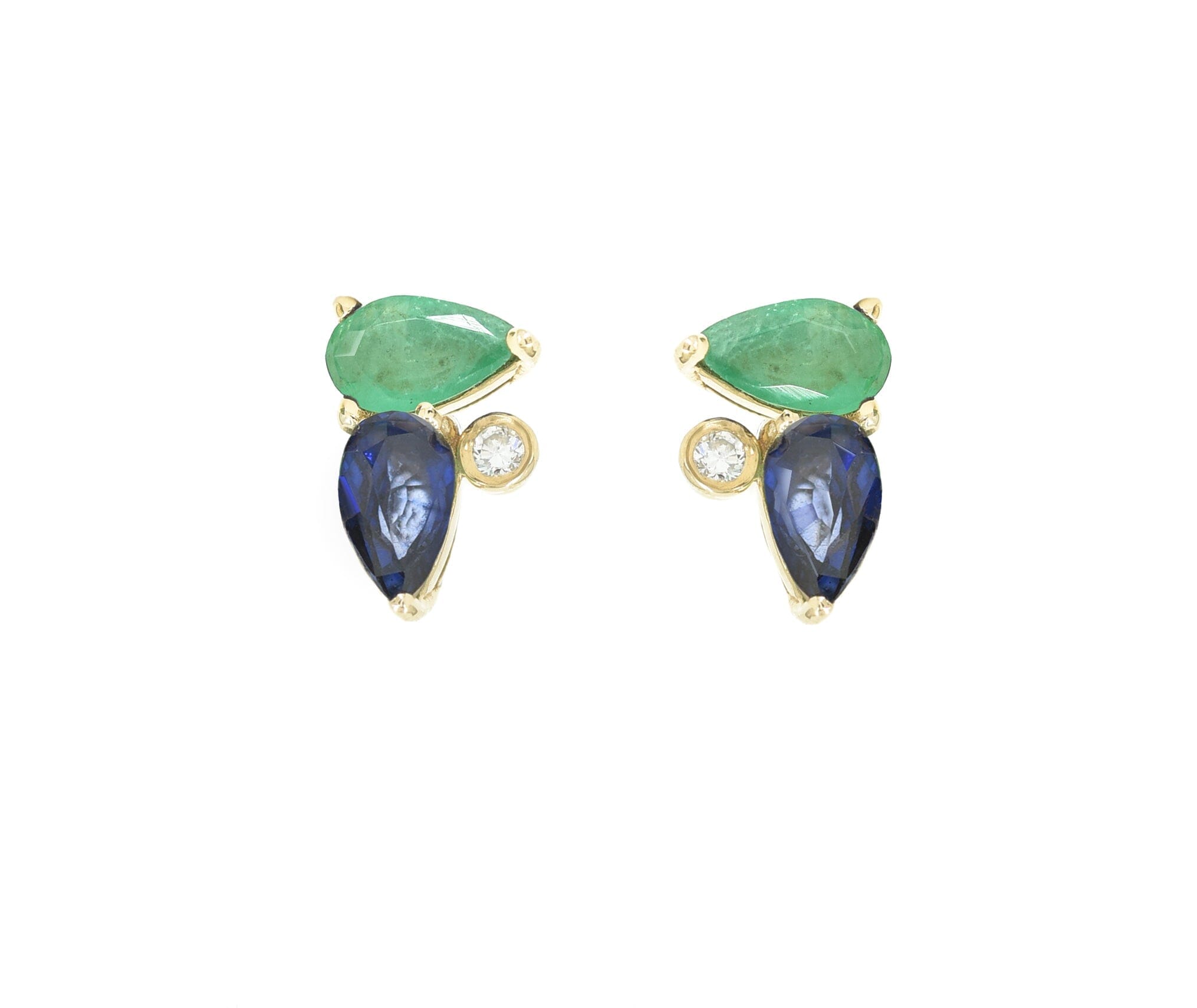 Apple & BlueBerry Diamond Candy Studs Earrings - BONDEYE JEWELRY ®