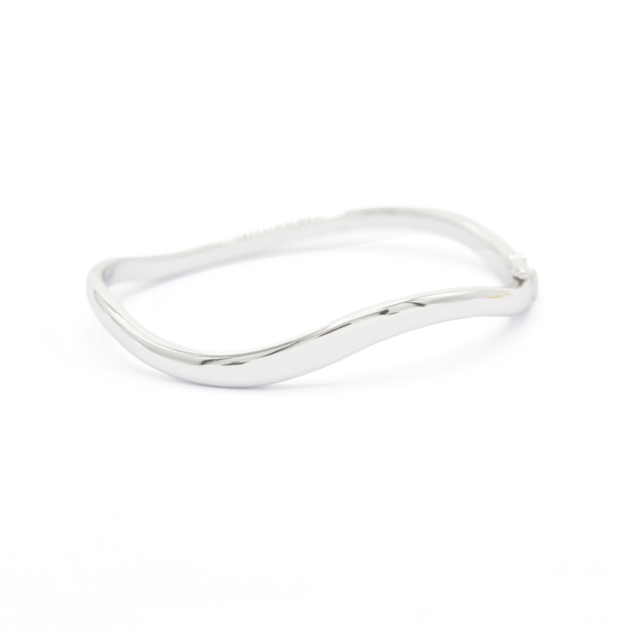 Solid Wave Bangle Bracelet