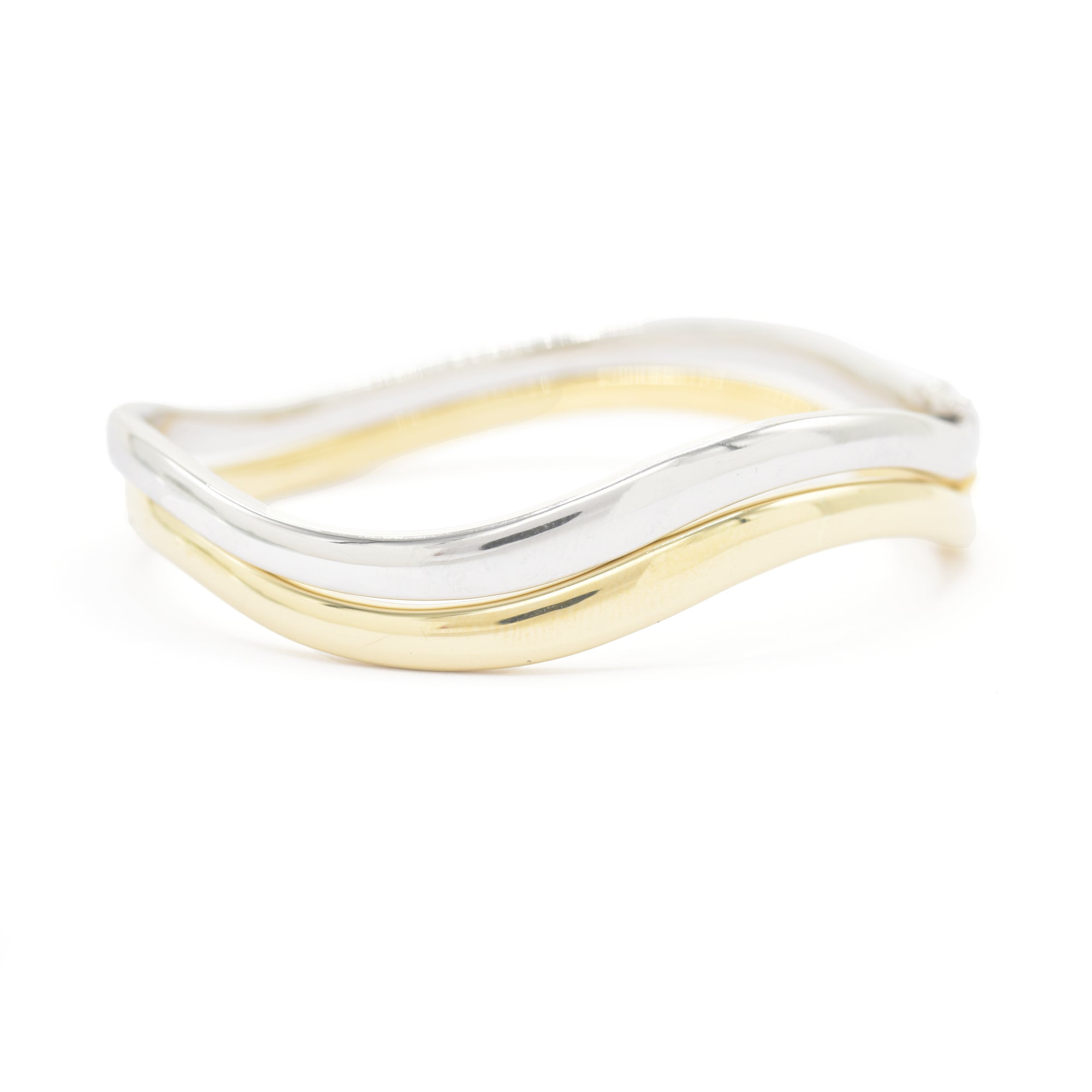 Solid Wave Bangle Bracelet
