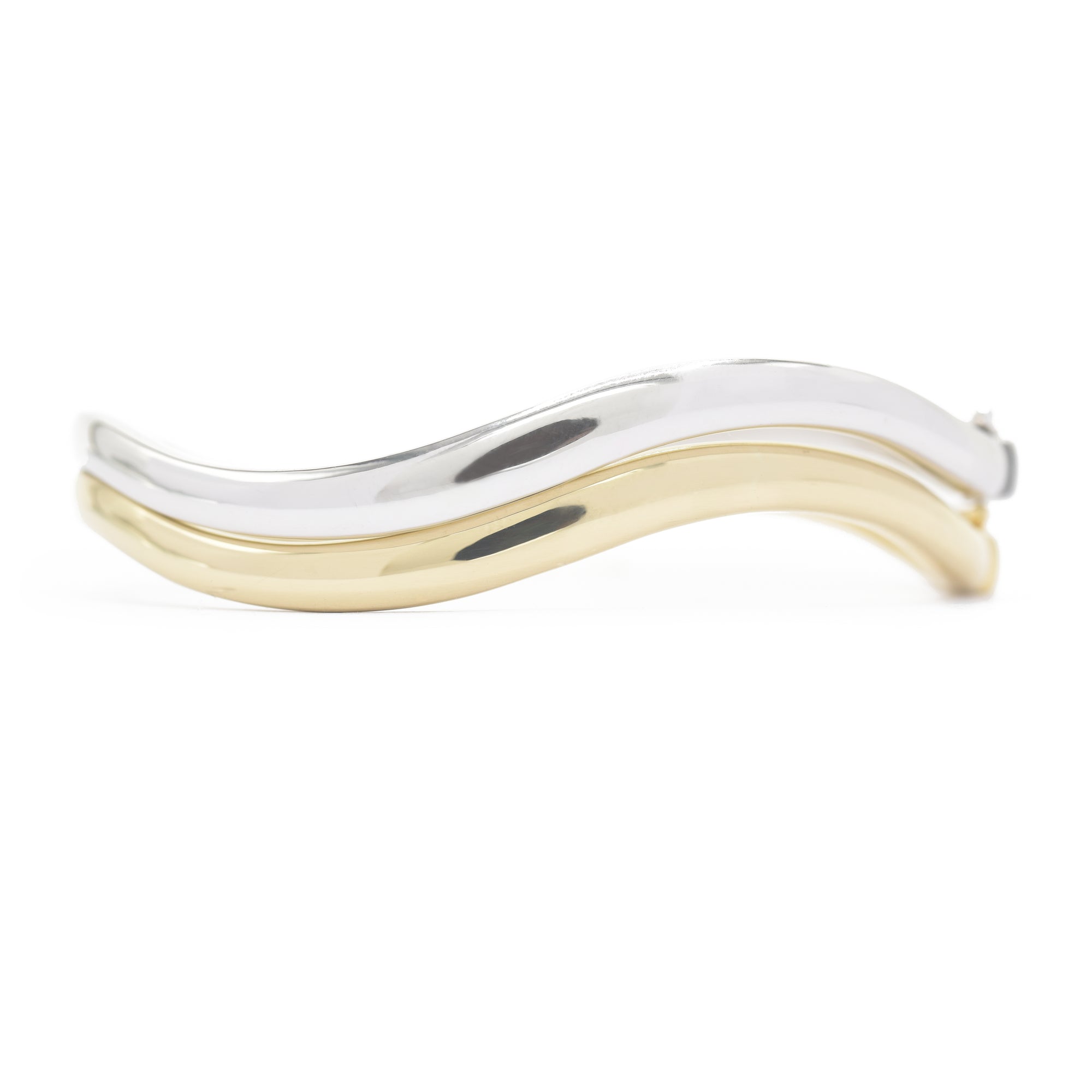 Solid Wave Bangle Bracelet