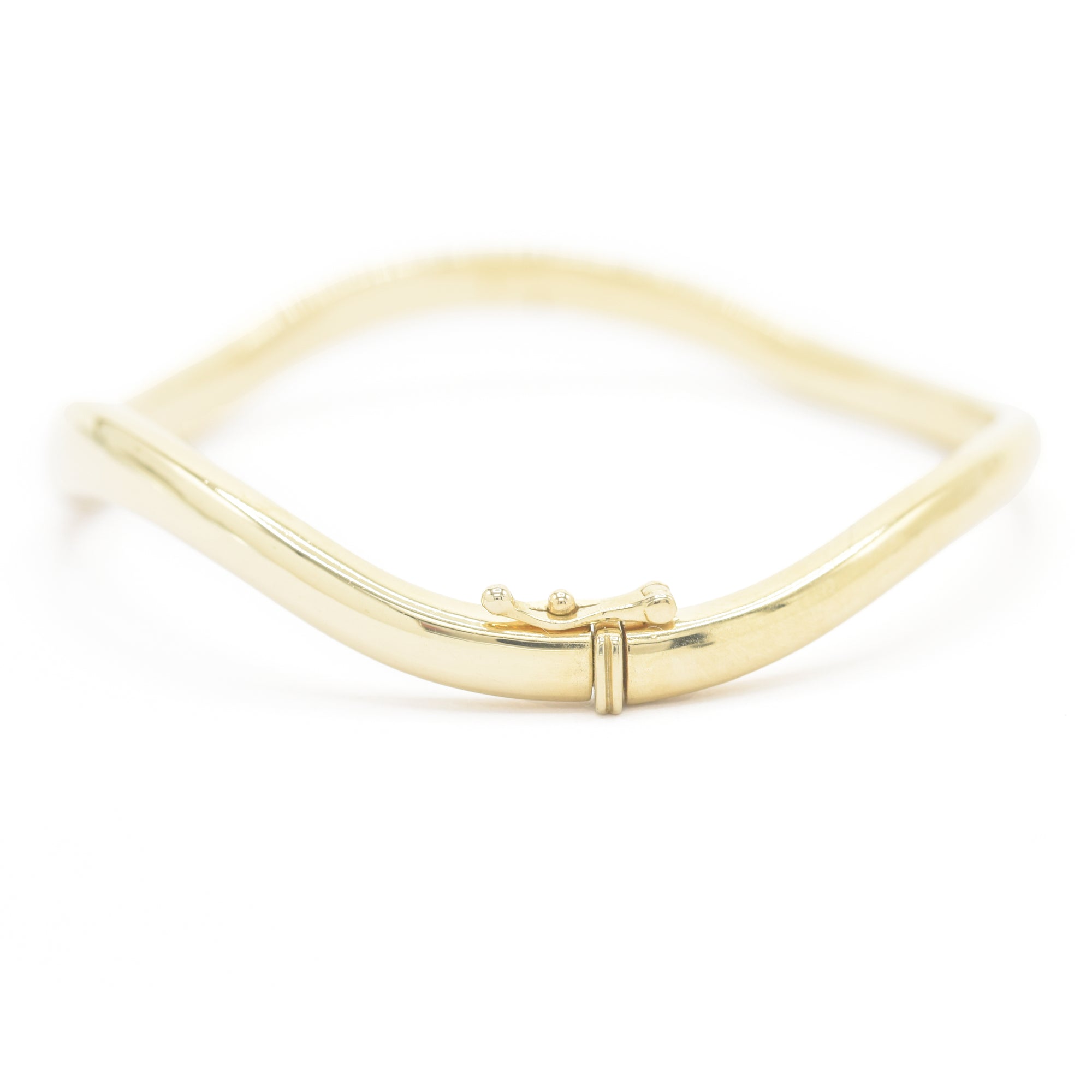 Solid Wave Bangle Bracelet