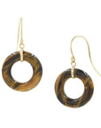 Coffee Crumble Donut Hoops Earrings - BONDEYE JEWELRY ®