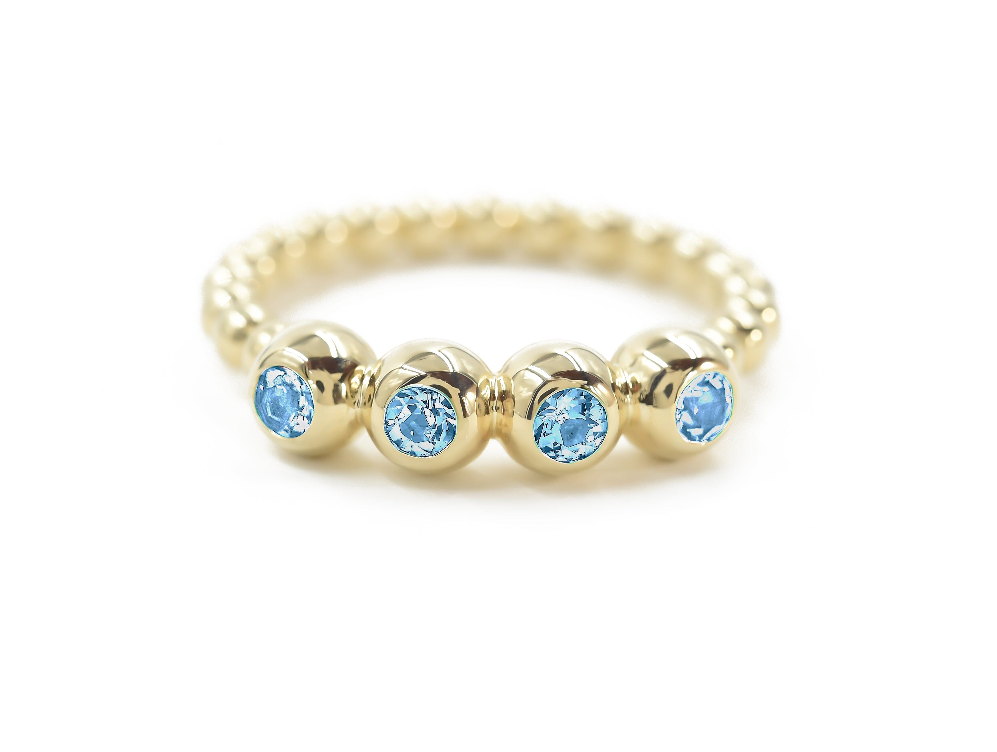 Emani Swiss Blue Topaz Ring Rings - BONDEYE JEWELRY ®
