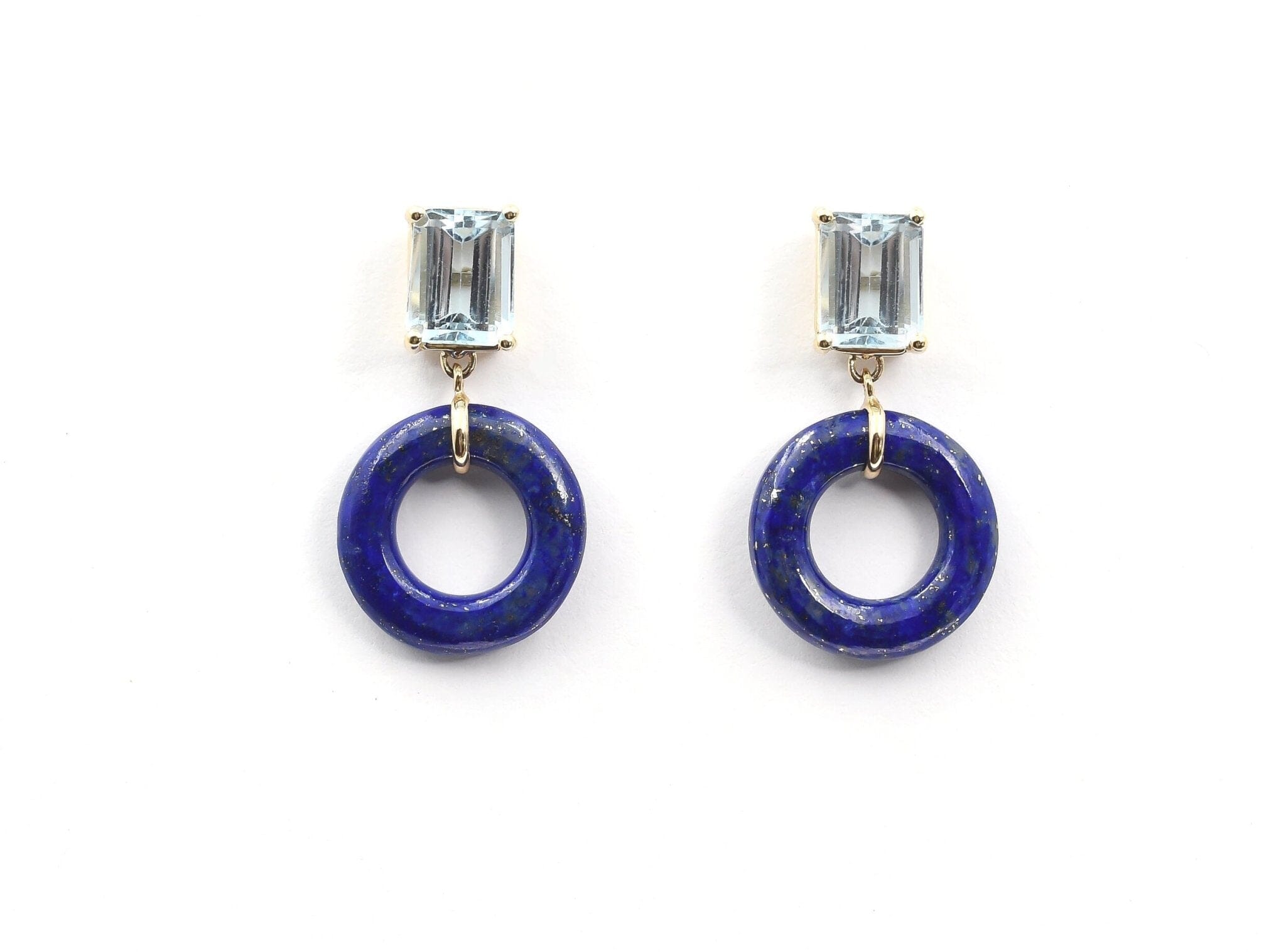 Emerald Cut Blueberry Glazed Munchkin Earrings Earrings - BONDEYE JEWELRY ®
