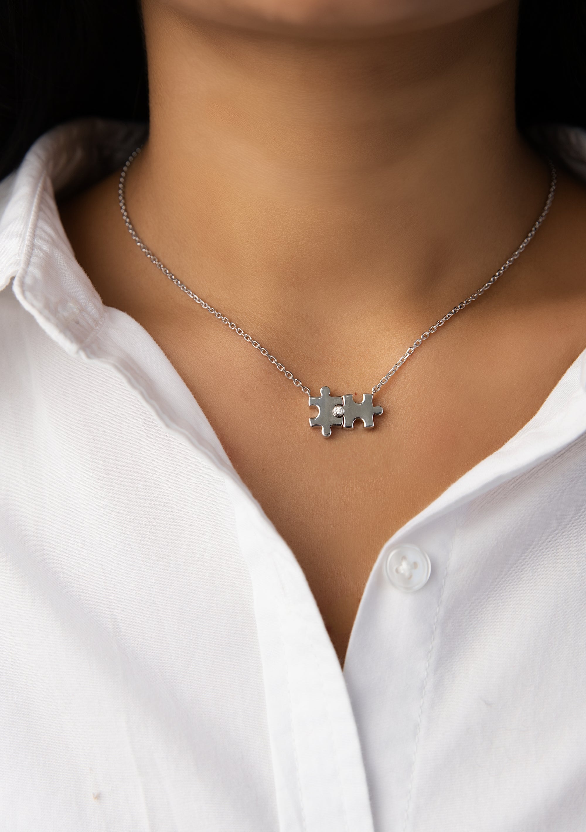 Sterling Silver Written Together Necklace - BONDEYE JEWELRY ®