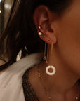 Gold & Black Two-Tone Ear Cuff Earrings - BONDEYE JEWELRY ®