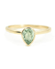 Green Amethyst Pear Cut Jollie Ring Rings - BONDEYE JEWELRY ®