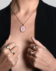 Josie Howlite Diamond Star Signet Rings - BONDEYE JEWELRY ®