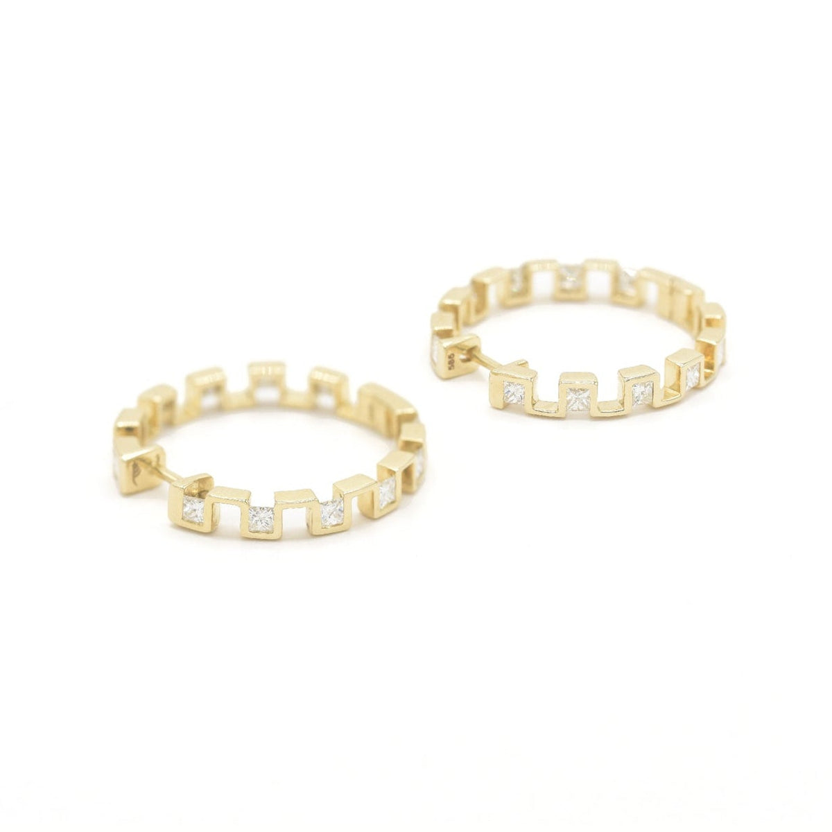 Block by Block Hoops - BONDEYE JEWELRY ®