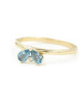 London Blue Flower Petal Ring Rings - BONDEYE JEWELRY ®