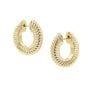 Lulu Textured Hoop Earrings