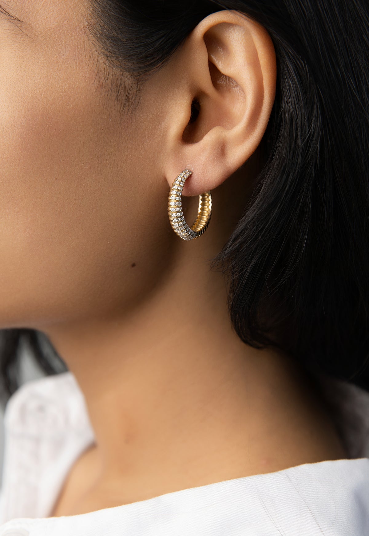 Jumbo Pavé Puffies - BONDEYE JEWELRY ®