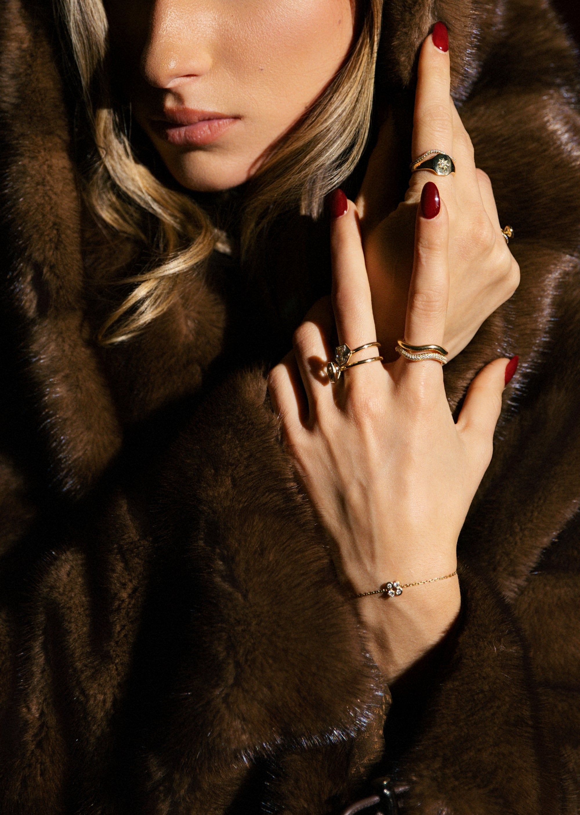 POPIE RINGS: WHITE DIAMONDS &amp; GOLD