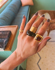 Marble Frosted Donut Ring Rings - BONDEYE JEWELRY ®