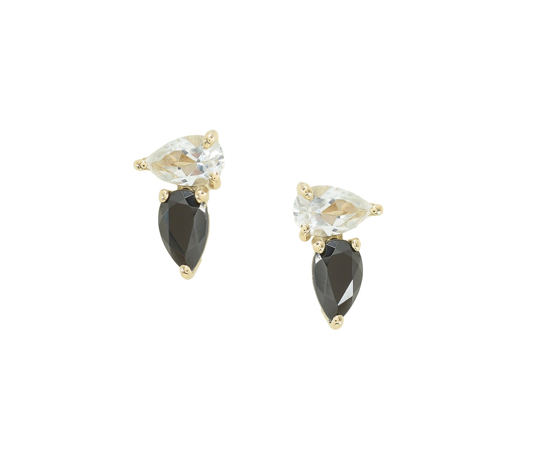 Mini White and Black Cookie Studs Earrings - BONDEYE JEWELRY ®