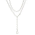 Teardrop Silver Link Lariat Necklace - BONDEYE JEWELRY ®