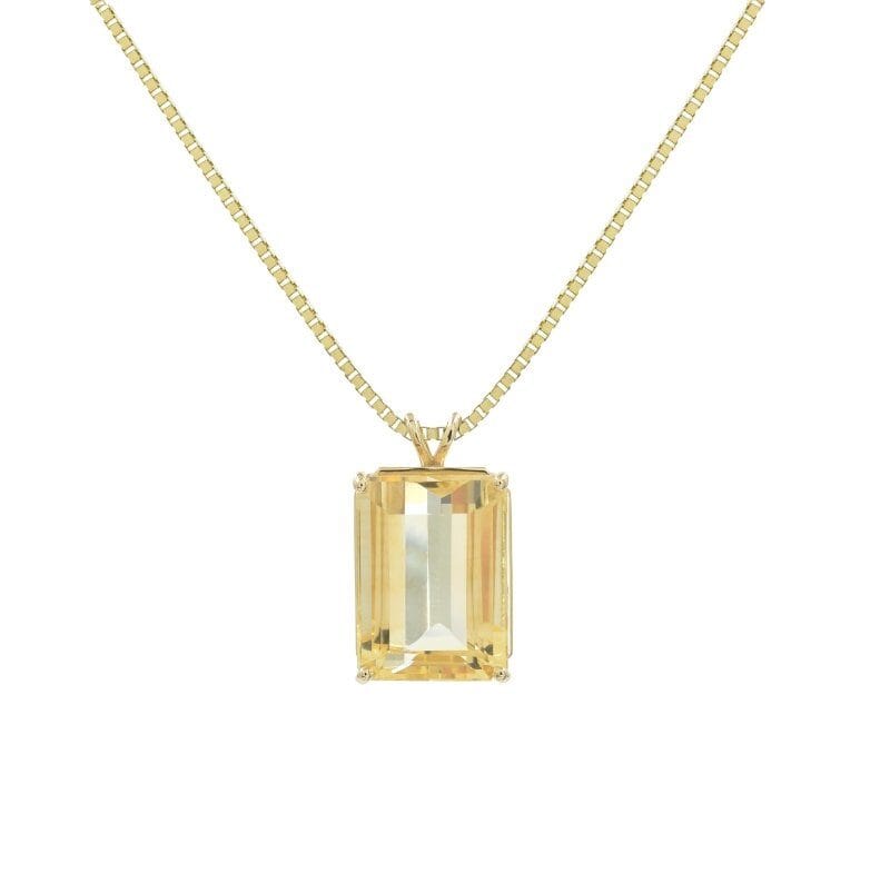 One of One: Citrine Emerald Pendant Necklaces - BONDEYE JEWELRY ®