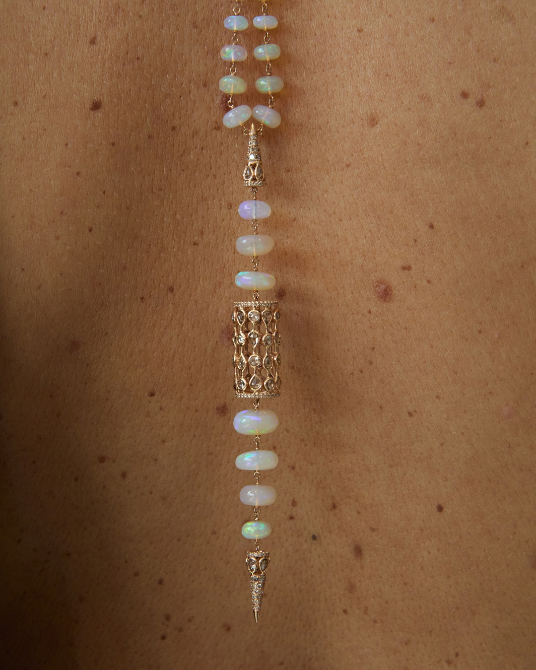 Opal Hour Diamond Lariat Necklace - BONDEYE JEWELRY ®