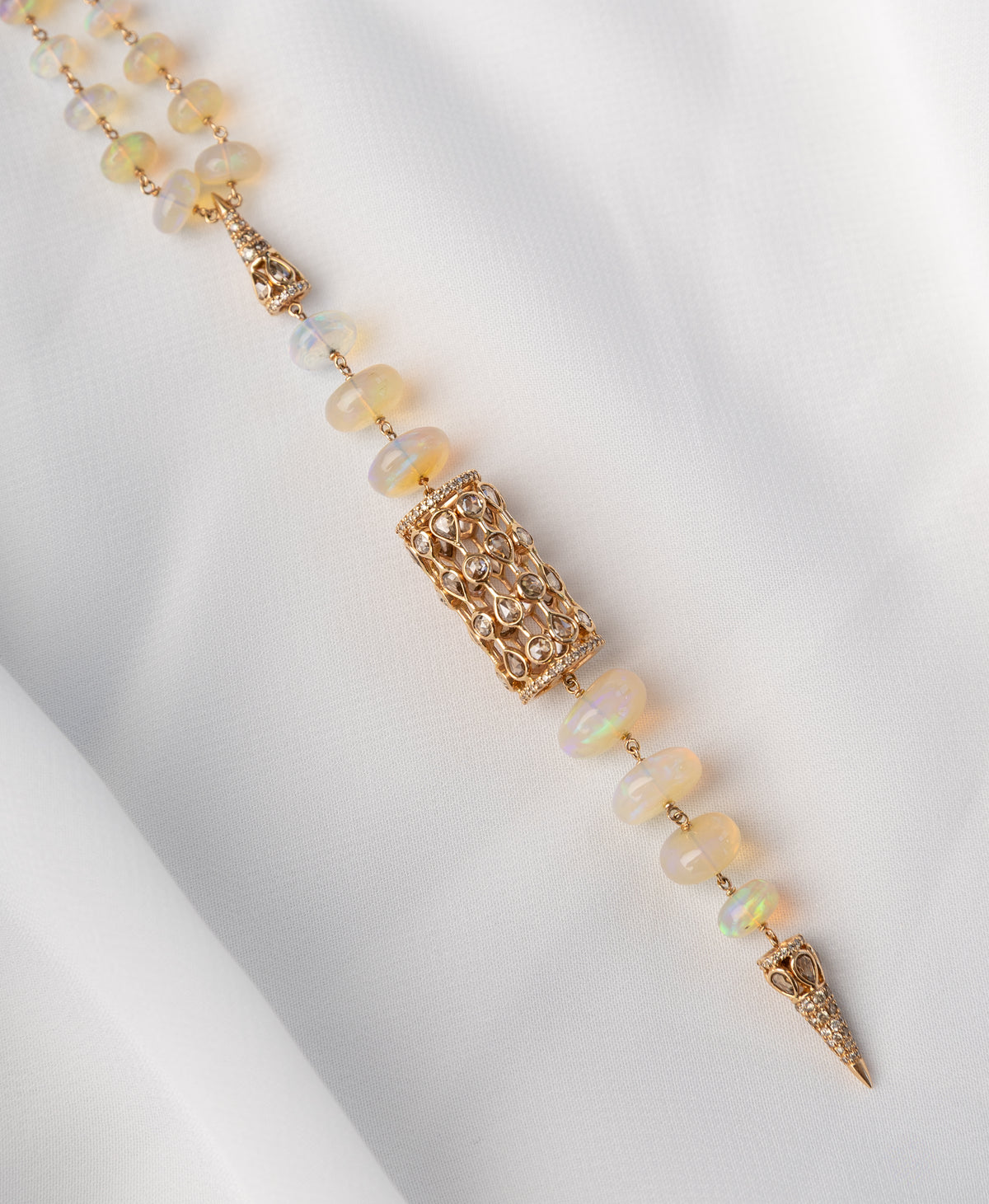 Opal Hour Diamond Lariat Necklace - BONDEYE JEWELRY ®
