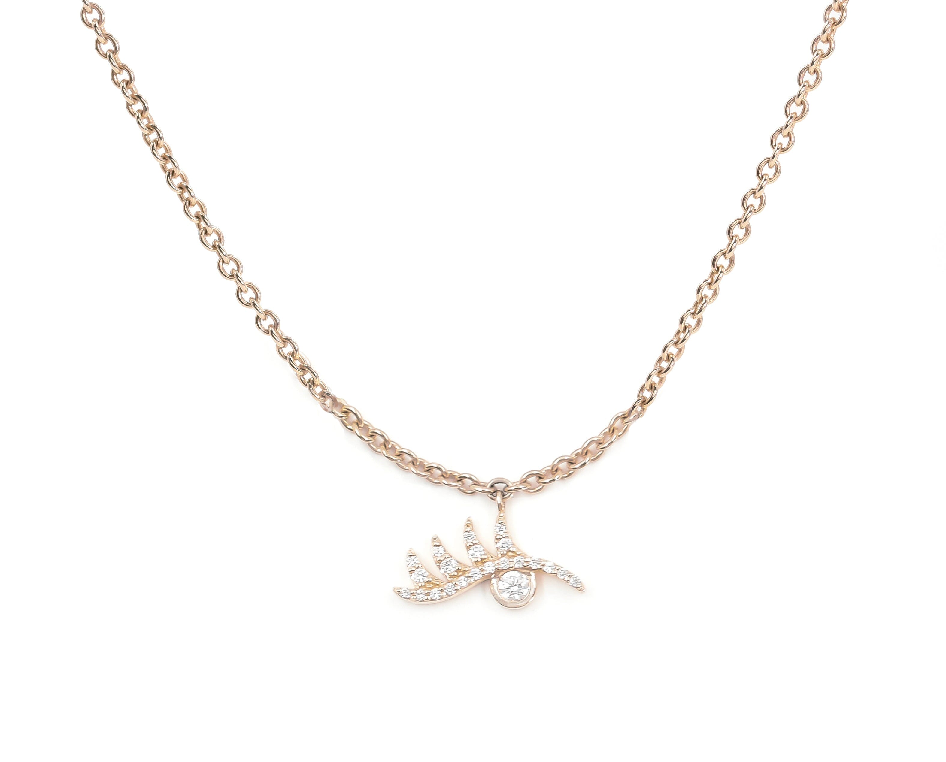 Pave Wink Necklace Necklaces - BONDEYE JEWELRY ®