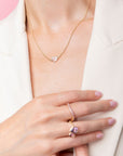 Pink Love Shield Jollie Necklace Necklaces - BONDEYE JEWELRY ®